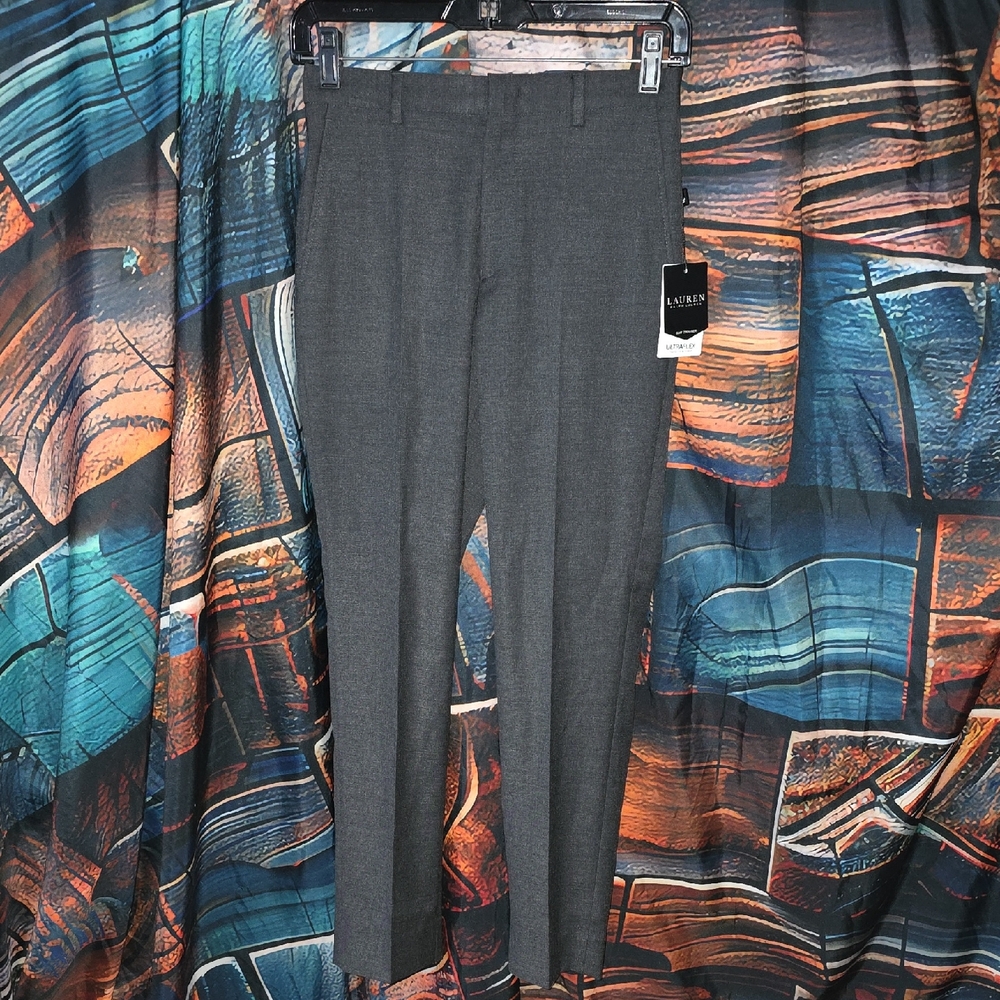 Lauren Ralph Lauren Youth Gray Pants Boys 12R 26" Waist (Travis-9)